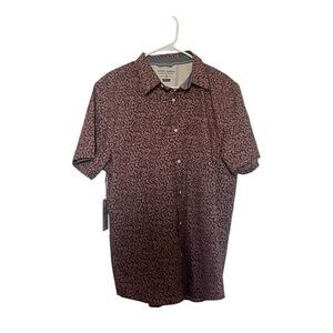 NWT Cody James Mens Brown Authentic Western Apparel Short Sleeve Shirt Size XL